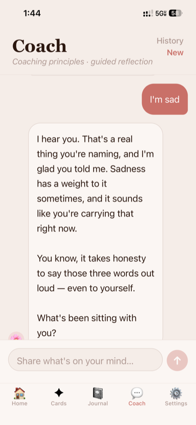 AI coaching conversation