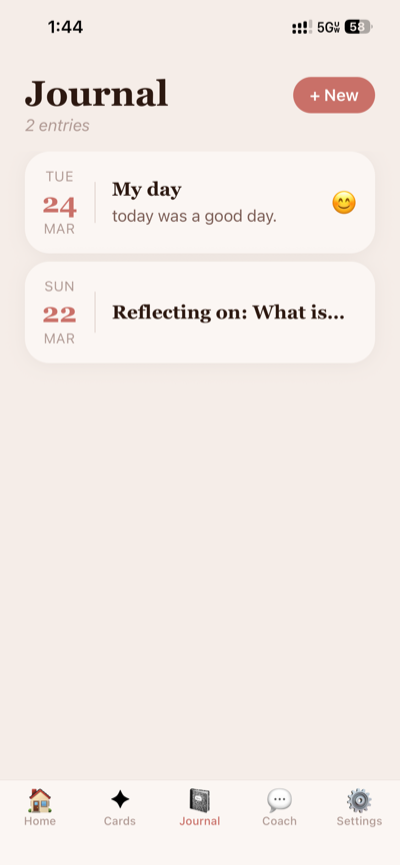 Journal entries list